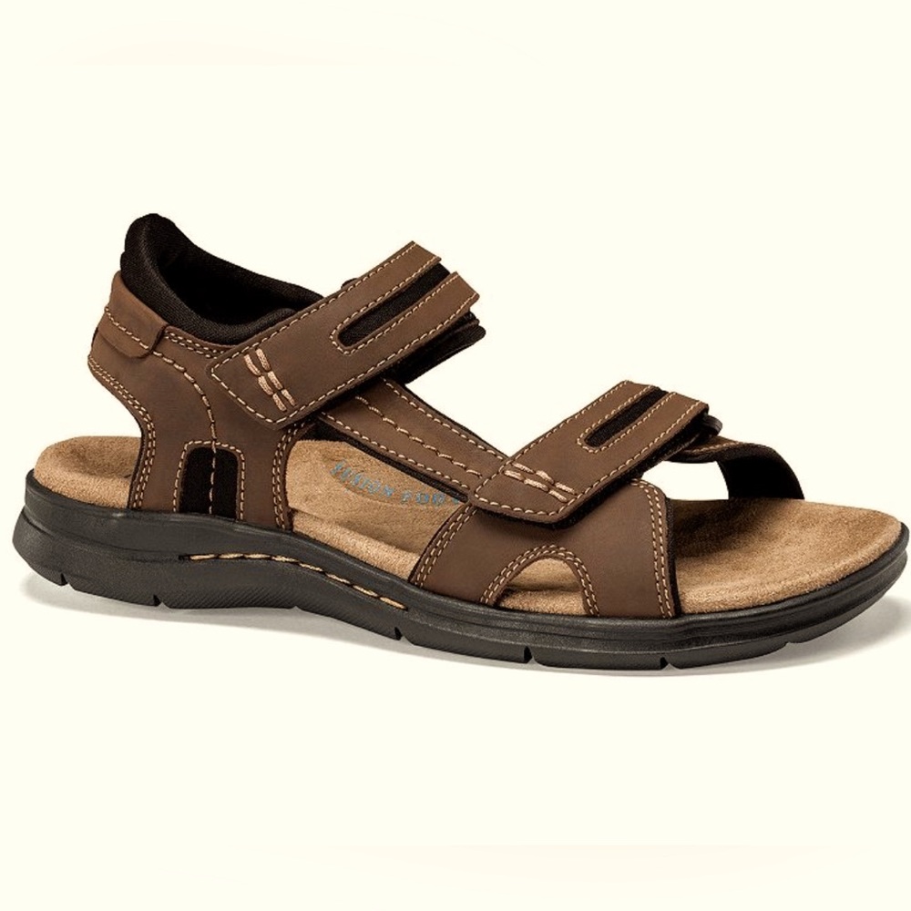 NEW Dockers Solano Gladiator Casual Sandals Men's Shoes Brown Leather Beach